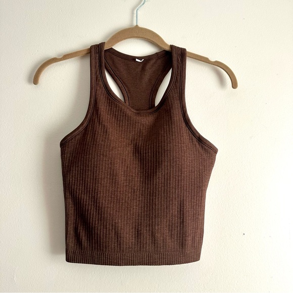 Lululemon Ebb to Street Crop Racerback Tank in Java - Picture 1 of 7